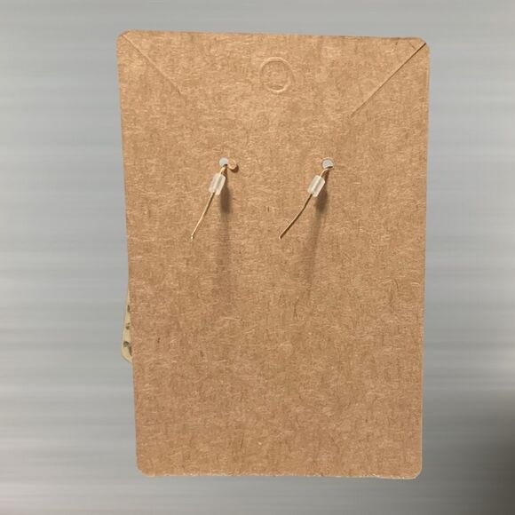 Rose gold Geometric Hexagon earrings - Picture 3 of 3